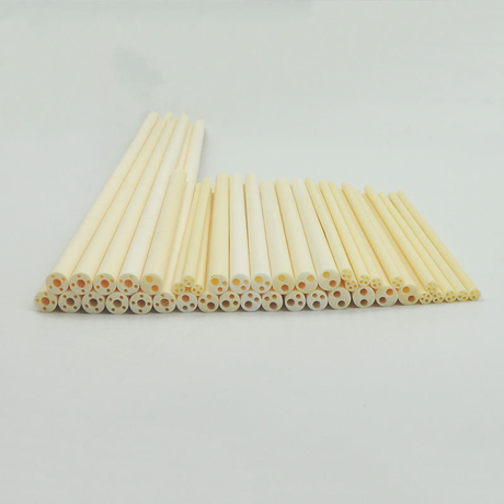High Temperature 2 Holes Alumina Ceramic Insulating Core Ceramic Pipe Thermocouple Ceramic Tube